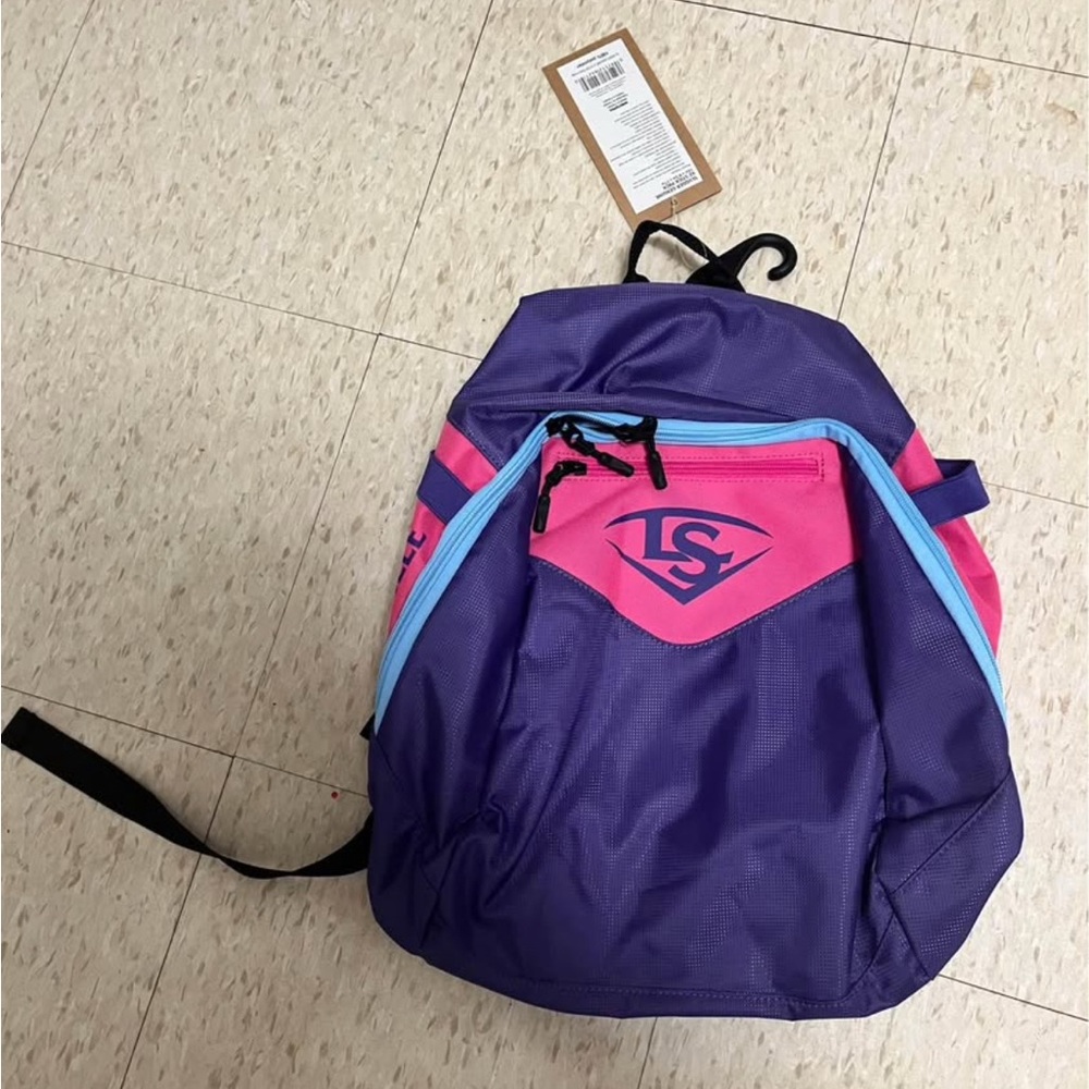 Brand New Purple & Pink Softball Backpack